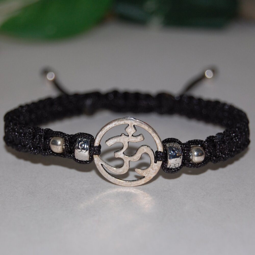 Om Bracelet,Yoga Bracelet,Shamballa Om Bracelet